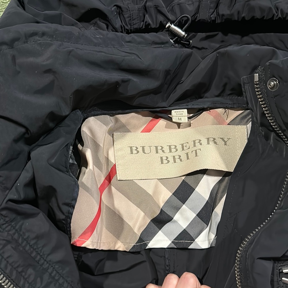 Burberry jacket in gentle worn condition, few wearing shown on pictures